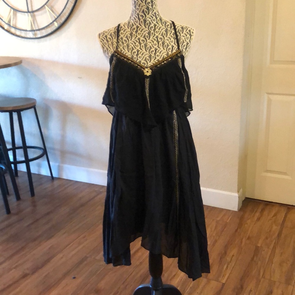 Free people embroidered midi dress XS